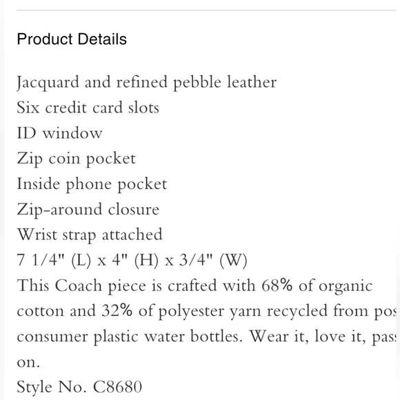 Coach Dempsey Large Phone Wallet With Garden Plaid Print And Coach Patch - Picture 3 of 9